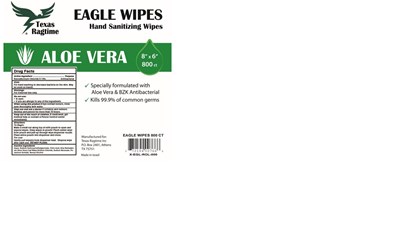 Eagle Wipes Hand Sanitizing Wipes With Aloe Vera (Texas Ragtime Label)
